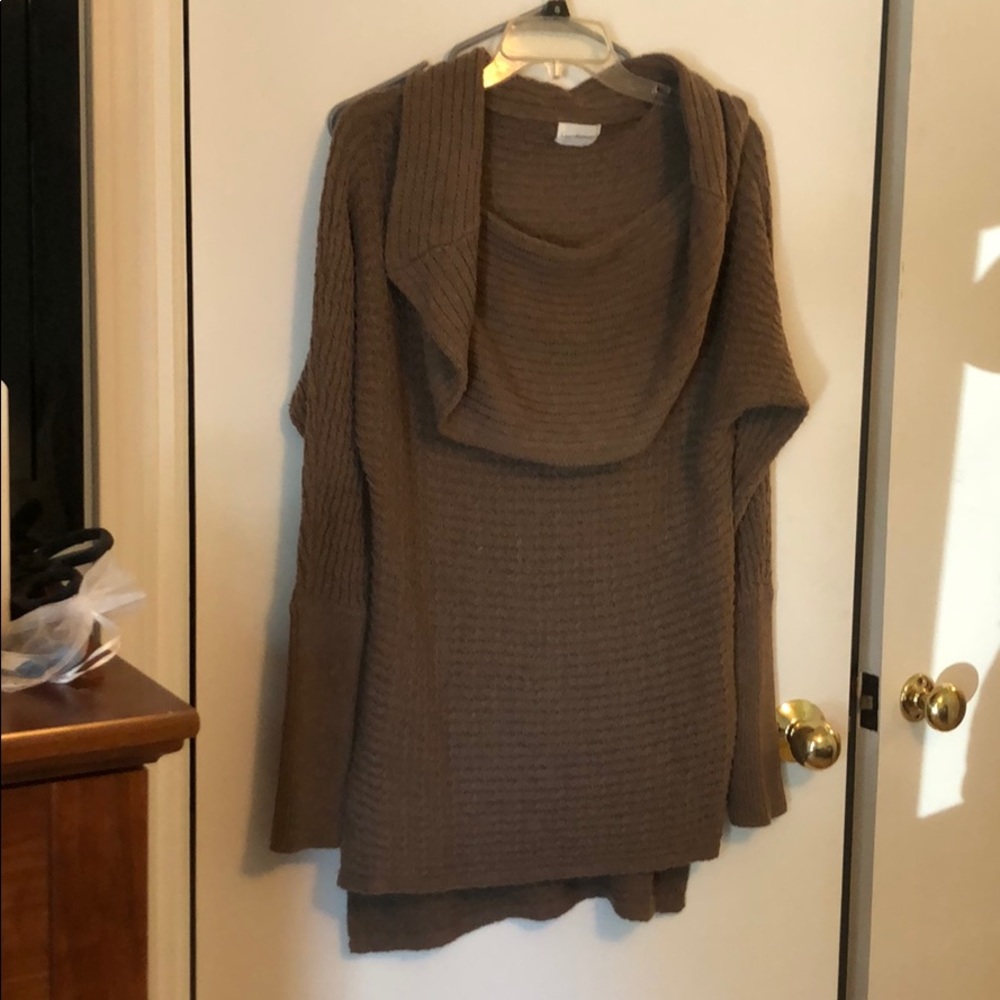 Brown cowl neck sweater